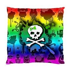 Kawaii Rainbow Skull Cushion Case (Two Sides) from ArtsNow.com Front