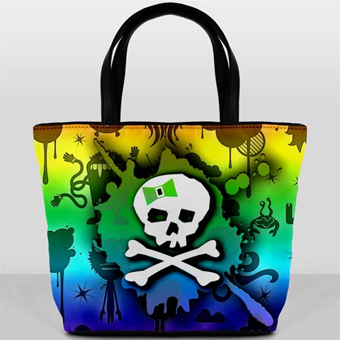 Kawaii Rainbow Skull Bucket Bag from ArtsNow.com Front