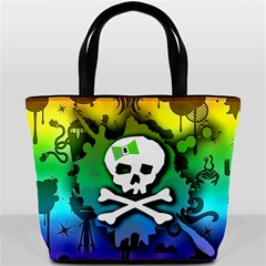 Kawaii Rainbow Skull Bucket Bag from ArtsNow.com Back