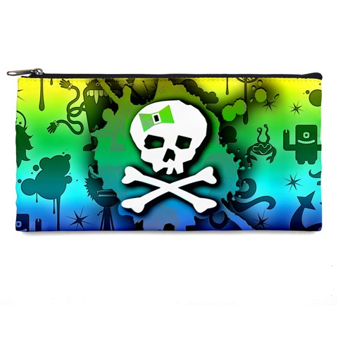 Kawaii Rainbow Skull Pencil Case from ArtsNow.com Front