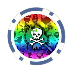 Kawaii Rainbow Skull Poker Chip Card Guard (10 pack) from ArtsNow.com Back