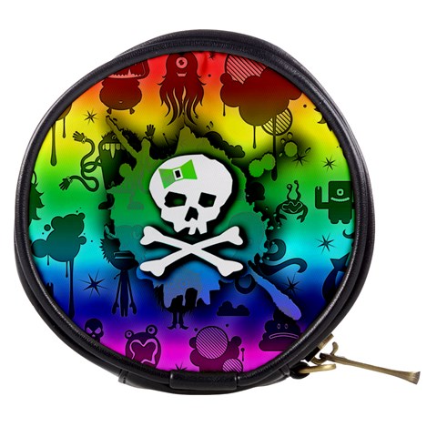 Kawaii Rainbow Skull Mini Makeup Bag from ArtsNow.com Front