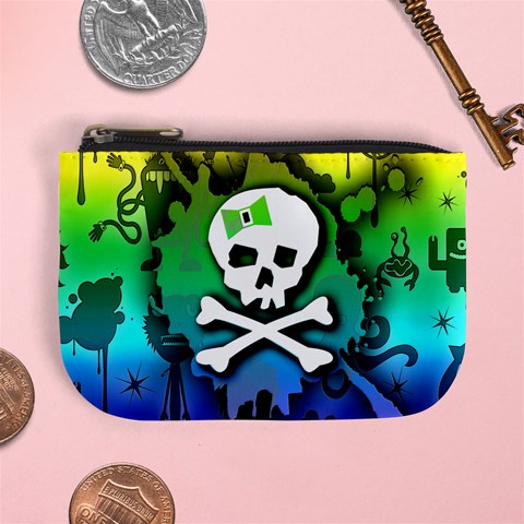 Kawaii Rainbow Skull Mini Coin Purse from ArtsNow.com Front