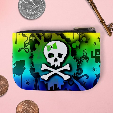 Kawaii Rainbow Skull Mini Coin Purse from ArtsNow.com Back