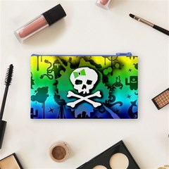 Kawaii Rainbow Skull Cosmetic Bag (Small) from ArtsNow.com Back