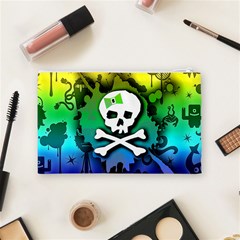 Kawaii Rainbow Skull Cosmetic Bag (Medium) from ArtsNow.com Back