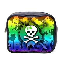 Kawaii Rainbow Skull Mini Toiletries Bag (Two Sides) from ArtsNow.com Front