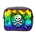 Kawaii Rainbow Skull Mini Toiletries Bag (Two Sides)