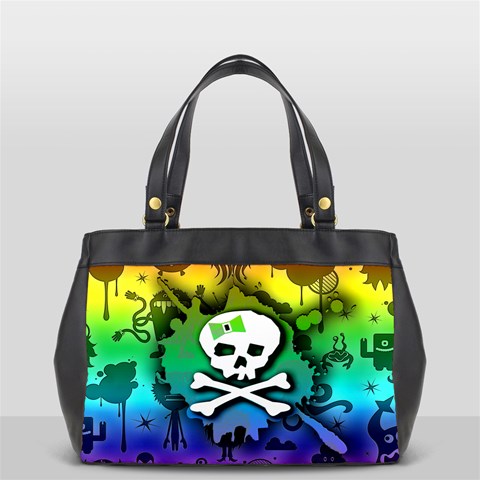 Kawaii Rainbow Skull Oversize Office Handbag (One Side) from ArtsNow.com Front