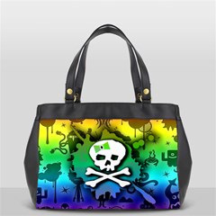 Kawaii Rainbow Skull Oversize Office Handbag (Two Sides) from ArtsNow.com Front