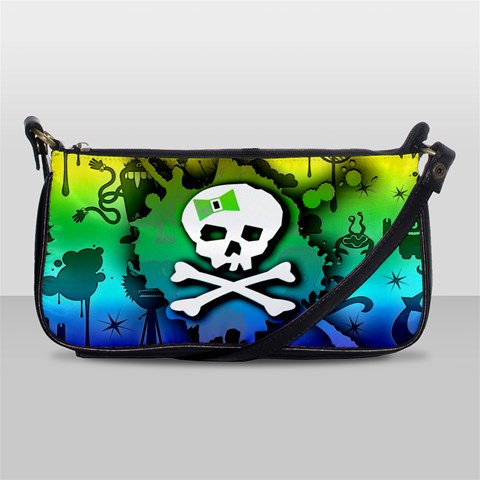 Kawaii Rainbow Skull Shoulder Clutch Bag from ArtsNow.com Front