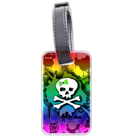 Kawaii Rainbow Skull Luggage Tag (two sides) from ArtsNow.com Front