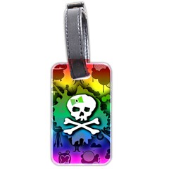 Kawaii Rainbow Skull Luggage Tag (two sides) from ArtsNow.com Back