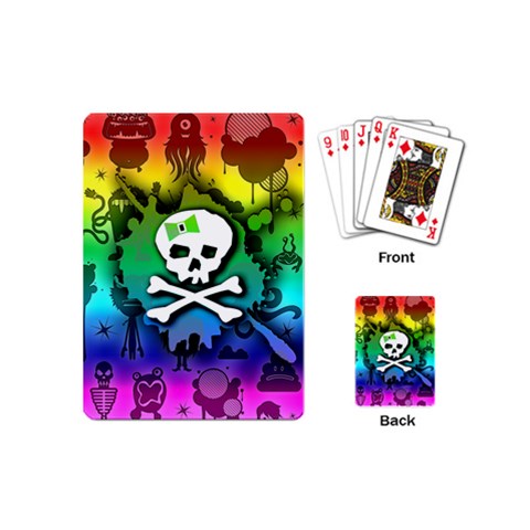 Kawaii Rainbow Skull Playing Cards (Mini) from ArtsNow.com Back