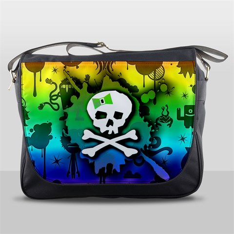 Kawaii Rainbow Skull Messenger Bag from ArtsNow.com Front