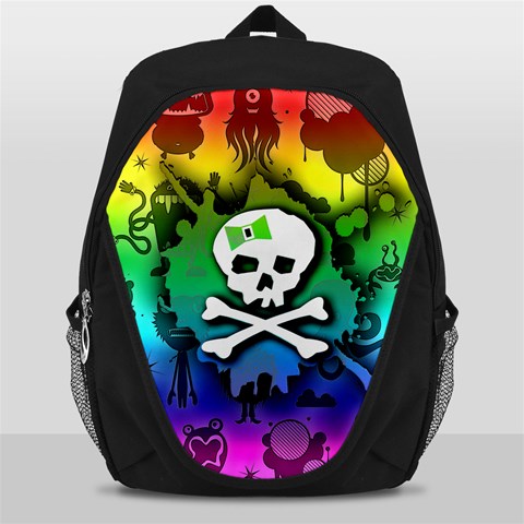 Kawaii Rainbow Skull Backpack Bag from ArtsNow.com Front