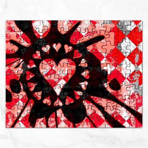 Love Heart Splatter Jigsaw Puzzle (Rectangular) from ArtsNow.com Front