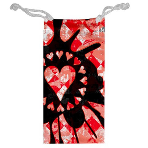 Love Heart Splatter Jewelry Bag from ArtsNow.com Back