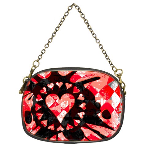 Love Heart Splatter Chain Purse (Two Sides) from ArtsNow.com Back