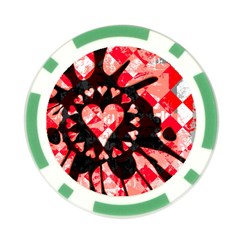 Love Heart Splatter Poker Chip Card Guard (10 pack) from ArtsNow.com Front