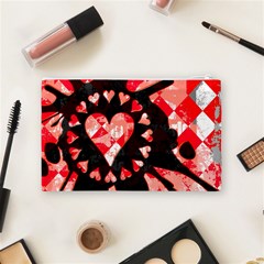 Love Heart Splatter Cosmetic Bag (Medium) from ArtsNow.com Back