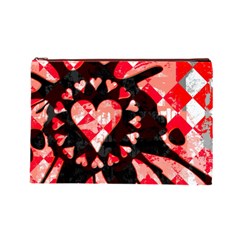 Love Heart Splatter Cosmetic Bag (Large) from ArtsNow.com Front