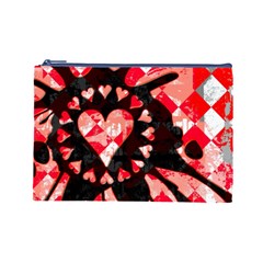 Love Heart Splatter Cosmetic Bag (Large) from ArtsNow.com Front