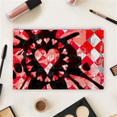 Love Heart Splatter Cosmetic Bag (Large) from ArtsNow.com Back