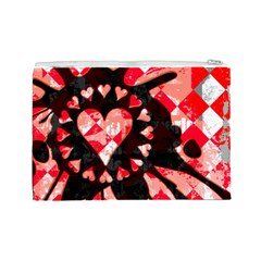 Love Heart Splatter Cosmetic Bag (Large) from ArtsNow.com Back