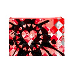 Love Heart Splatter Cosmetic Bag (Large) from ArtsNow.com Back