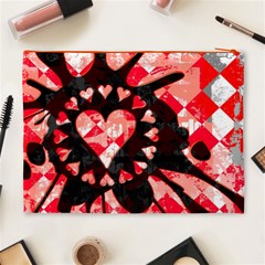 Love Heart Splatter Cosmetic Bag (XL) from ArtsNow.com Back