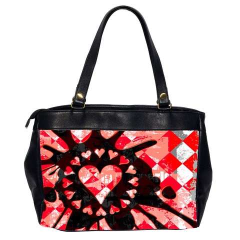 Love Heart Splatter Oversize Office Handbag (Two Sides) from ArtsNow.com Back