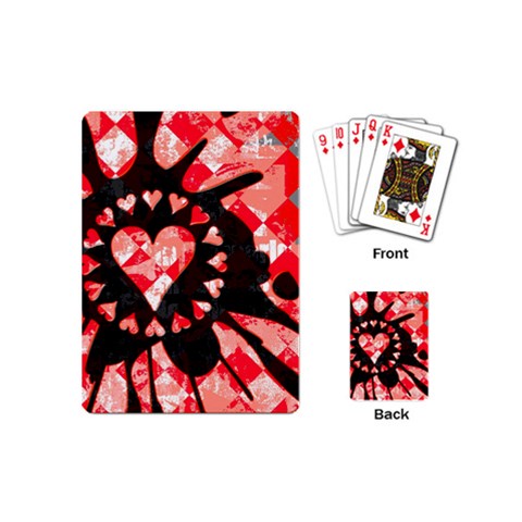 Love Heart Splatter Playing Cards (Mini) from ArtsNow.com Back