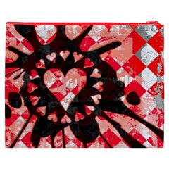 Love Heart Splatter Cosmetic Bag (XXXL) from ArtsNow.com Back