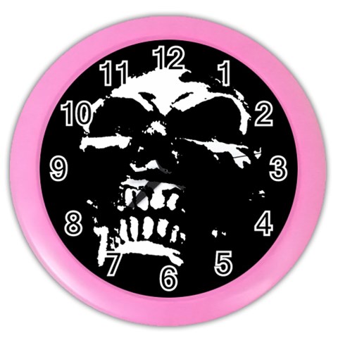 Morbid Skull Color Wall Clock from ArtsNow.com Front