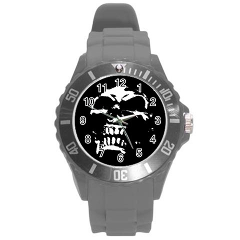 Morbid Skull Round Plastic Sport Watch Large from ArtsNow.com Front