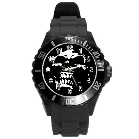 Morbid Skull Round Plastic Sport Watch Large from ArtsNow.com Front