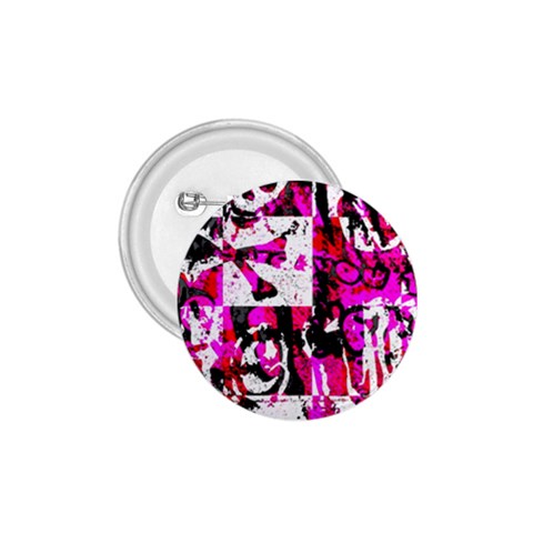 Pink Checker Graffiti 1.75  Button from ArtsNow.com Front