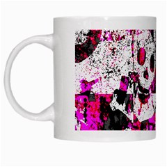 Pink Checker Graffiti White Mug from ArtsNow.com Left