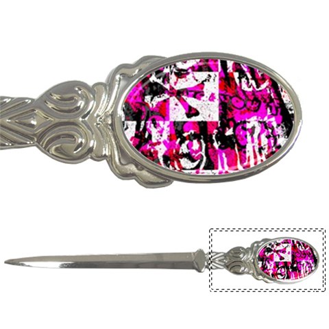 Pink Checker Graffiti Letter Opener from ArtsNow.com Front