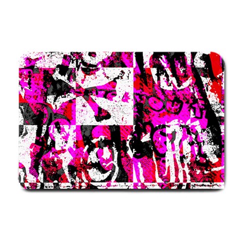 Pink Checker Graffiti Small Doormat from ArtsNow.com 24 x16  Door Mat