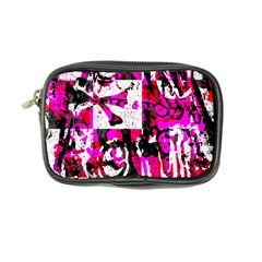 Pink Checker Graffiti Coin Purse from ArtsNow.com Front