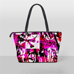 Pink Checker Graffiti Classic Shoulder Handbag from ArtsNow.com Back