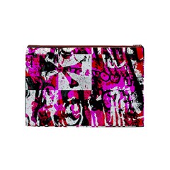 Pink Checker Graffiti Cosmetic Bag (Medium) from ArtsNow.com Front