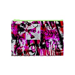 Pink Checker Graffiti Cosmetic Bag (Medium) from ArtsNow.com Front