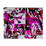 Pink Checker Graffiti Cosmetic Bag (XL)