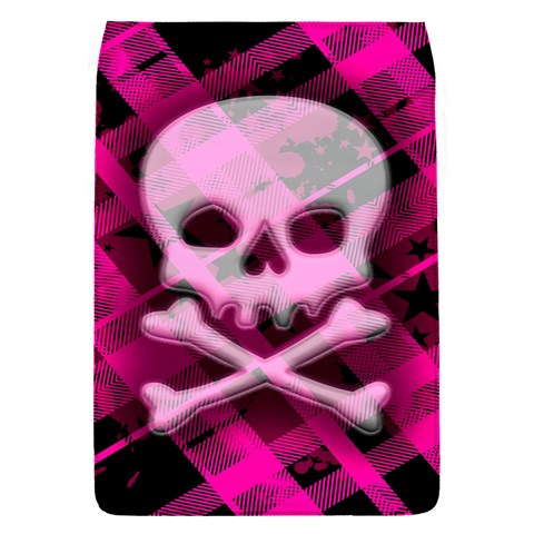 Pink Plaid Skull Removable Flap Cover (Small) from ArtsNow.com Front