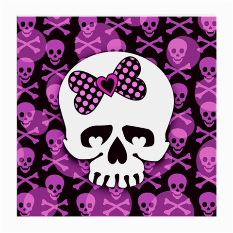 Pink Polka Dot Bow Skull Glasses Cloth (Medium, Two Sides) from ArtsNow.com Back