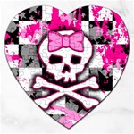 Pink Skull Scene Girl Jigsaw Puzzle (Heart)