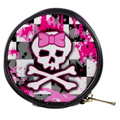 Pink Skull Scene Girl Mini Makeup Bag from ArtsNow.com Front